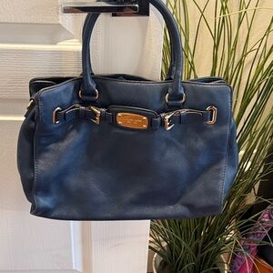 Michael kors Elegant Blue Leather Handbag